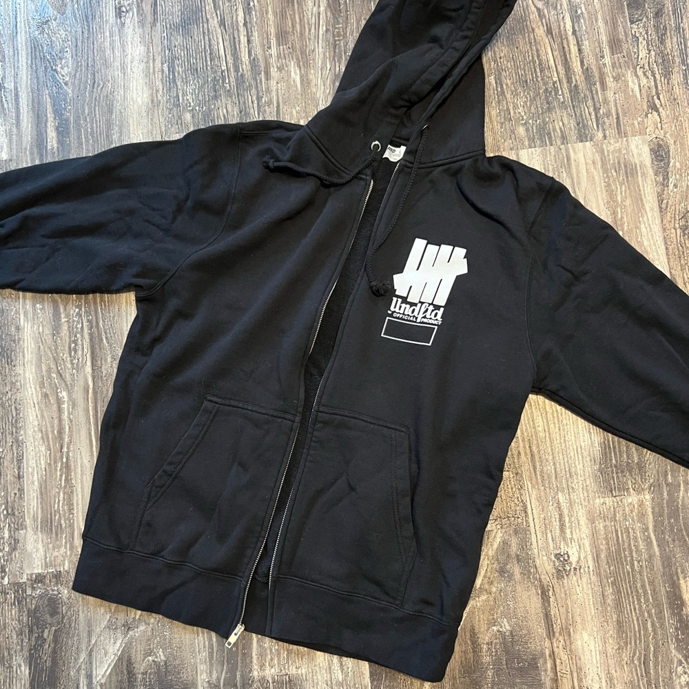 Undefeated Black Zip-Up Hoodie